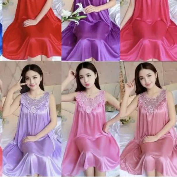 ➣ Trijaya . linggerie jumbo satin brukat import / dress jumbo satin tricot import ➷