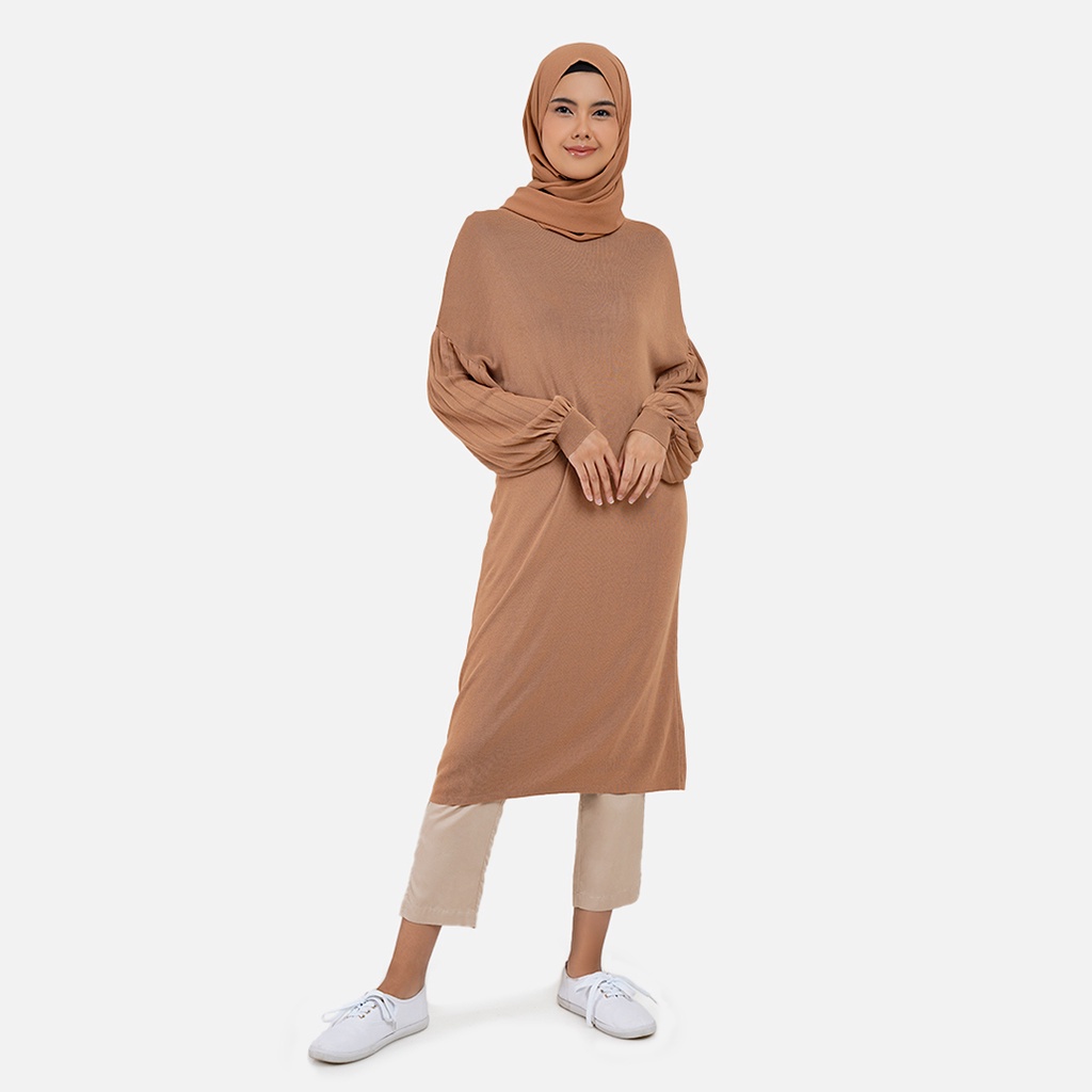 Aeesha Tunik Lengan Panjang Wanita Muslim I31000002A Cokelat