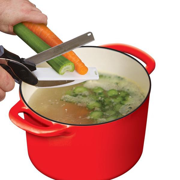 CLEVER CUTTER 2 IN 1 / PISAU GUNTING TALENAN MULTIFUNGSI GUNTING SAYUR PISAU DAPUR 400gr