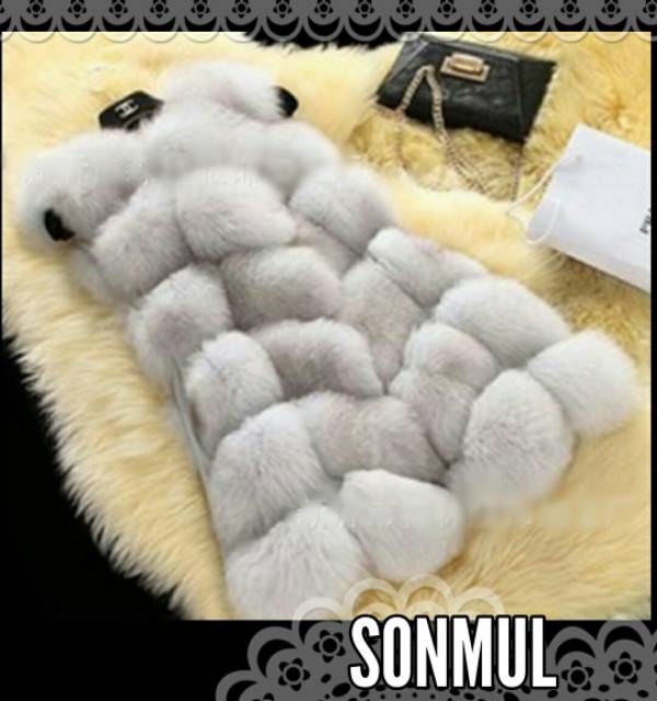 PREMIUM IMPORT WOMAN WINTER AUTUMN FUR VEST ROMPI BULU WANITA MUSIM DINGIN GUGUR