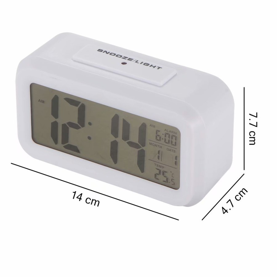 Digital Alarm Clock Large LCD Display Light - Jam Meja Digital