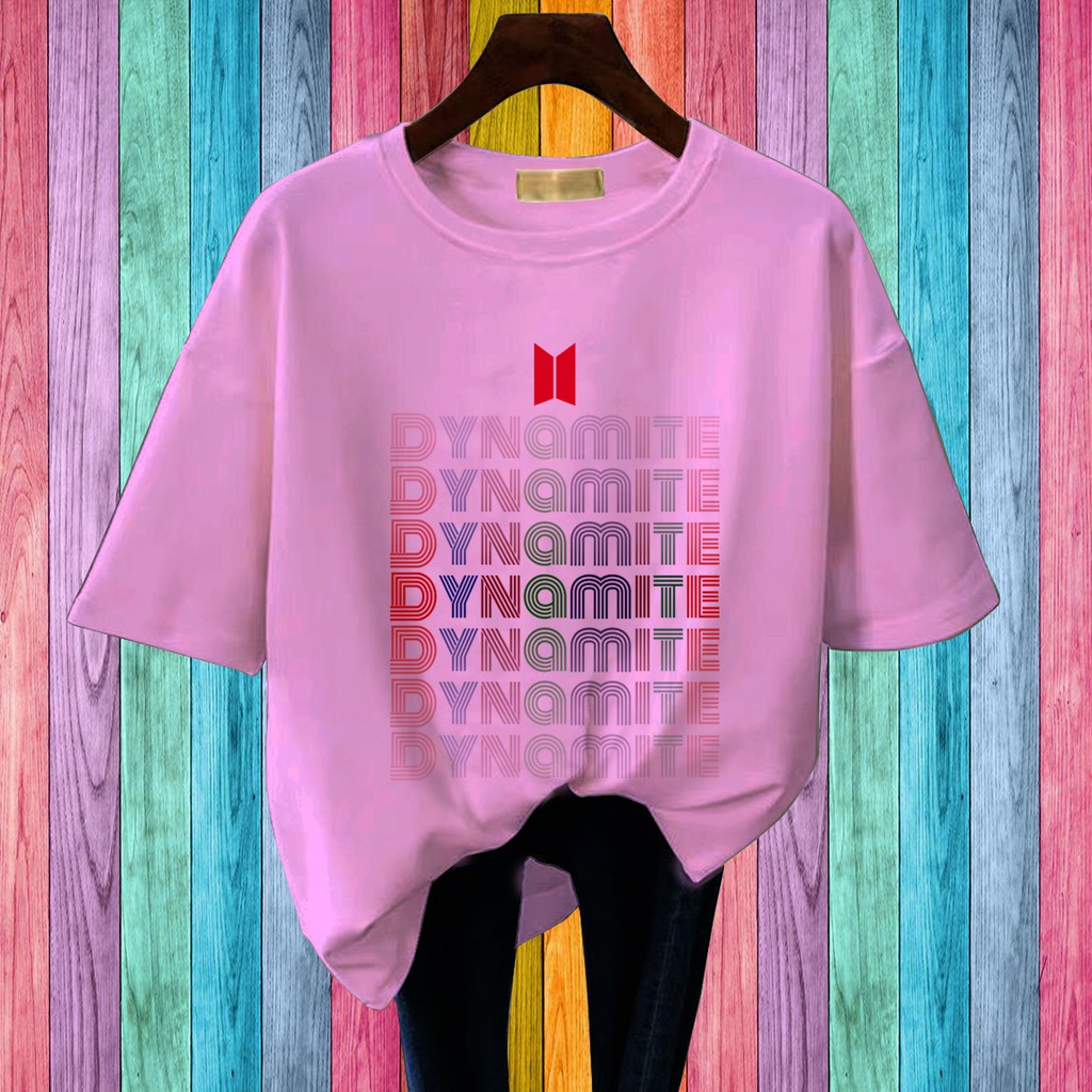 CALVIERO SHOP - KAOS BTS KAOS DYNAMITE KAOS BT21 KAOS ATASAN WANITA DEWASA PRINT