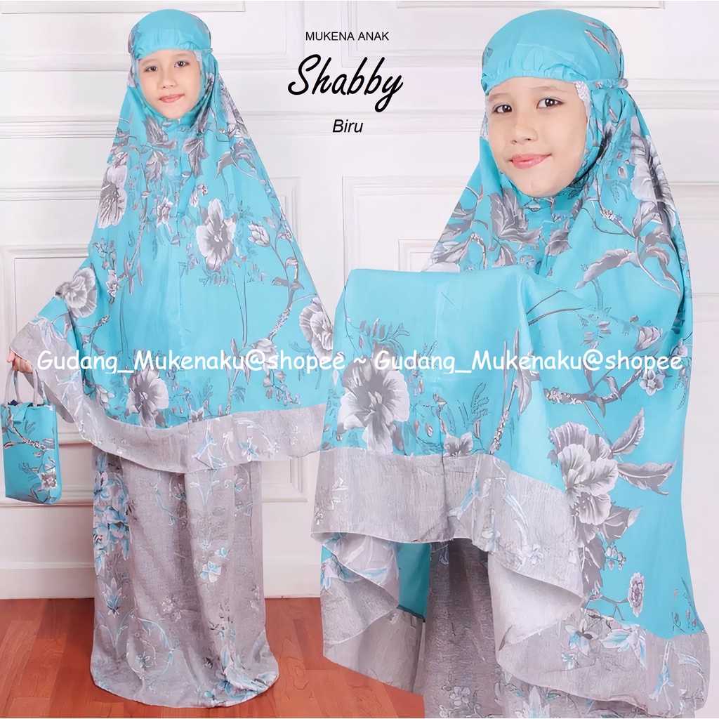 Gudang_Mukenaku Mukena Anak Shabby (estimasi 6 – 8 th) Bahan Katun Free Tas Bisa Bayar Ditempat Tujuan COD