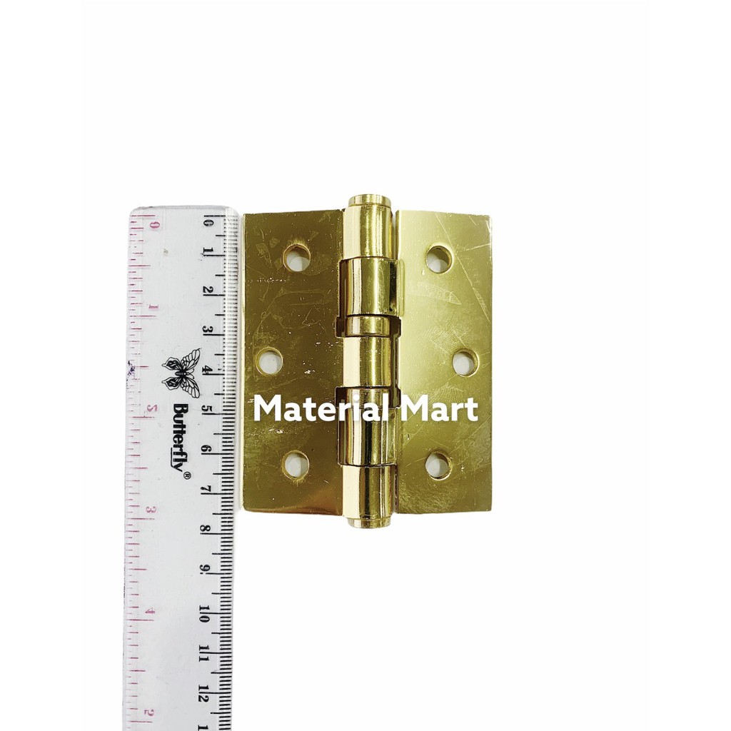 Engsel Pintu Stainless Kuning 3 Inch | Engsel Jendela Besi 3&quot; | Hinge | Material Mart