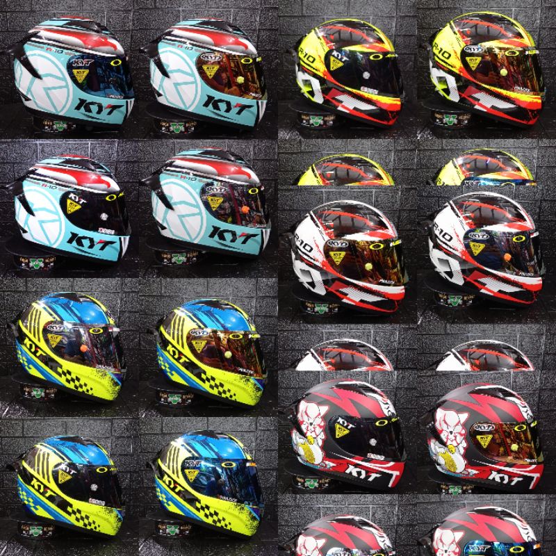 HELM KYT R10 PAKET GANTENG | HELM GANTENG KYT R10 MOTIF & POLOS | KYT R10 SERIES PAKET GANTENG