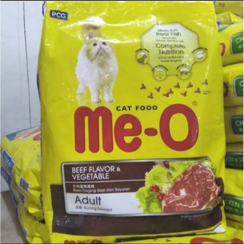Grab/Gojek makanan kucing meo beef 7 kg frespack