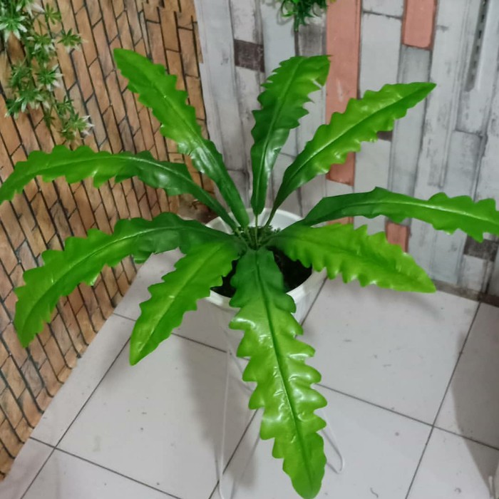 RESTOK  DAUN GELOMBANG CINTA / DAUN PLASTIK / DEKORASI / BUNGA PALSU BERKUALITAS