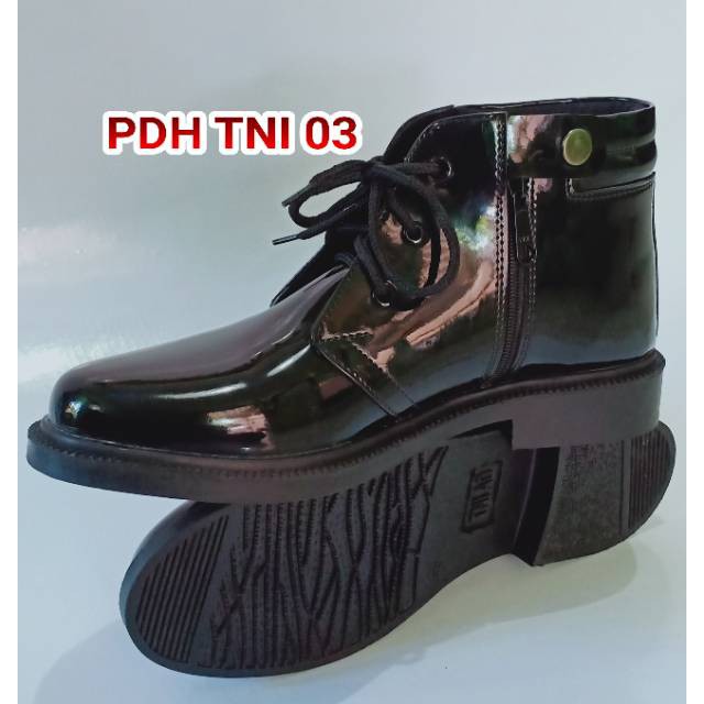 TSK Sepatu PDH TNI 03 KILAP TALI HIDUP (Anti Semir)