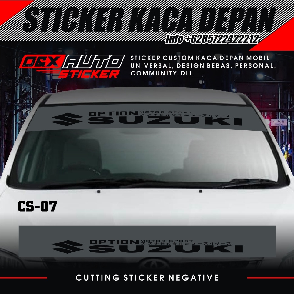 Sticker KACA DEPAN MOBIL STIKER UNIVERSAL (5)