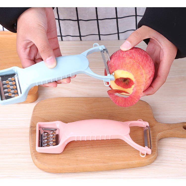 Pisau Kupas Buah / Pisau Kupas Parut Ganda Serbaguna / Double Knife Peeler