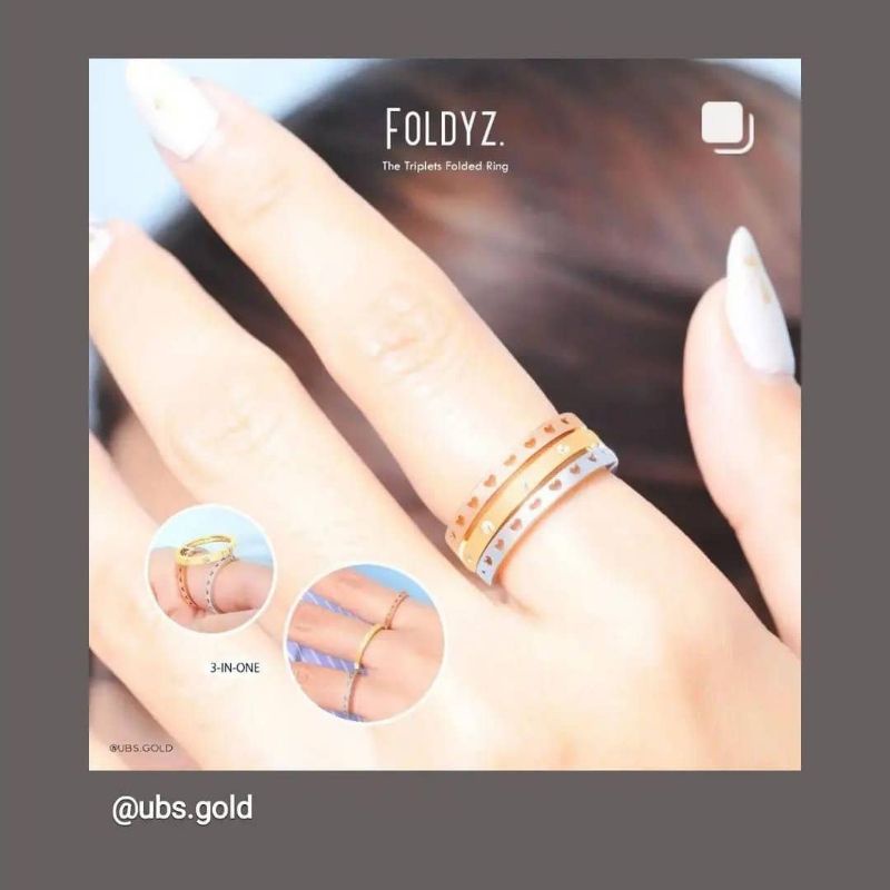 Cincin Foldys Ring 3 in 1 UBS 8K kadar 375