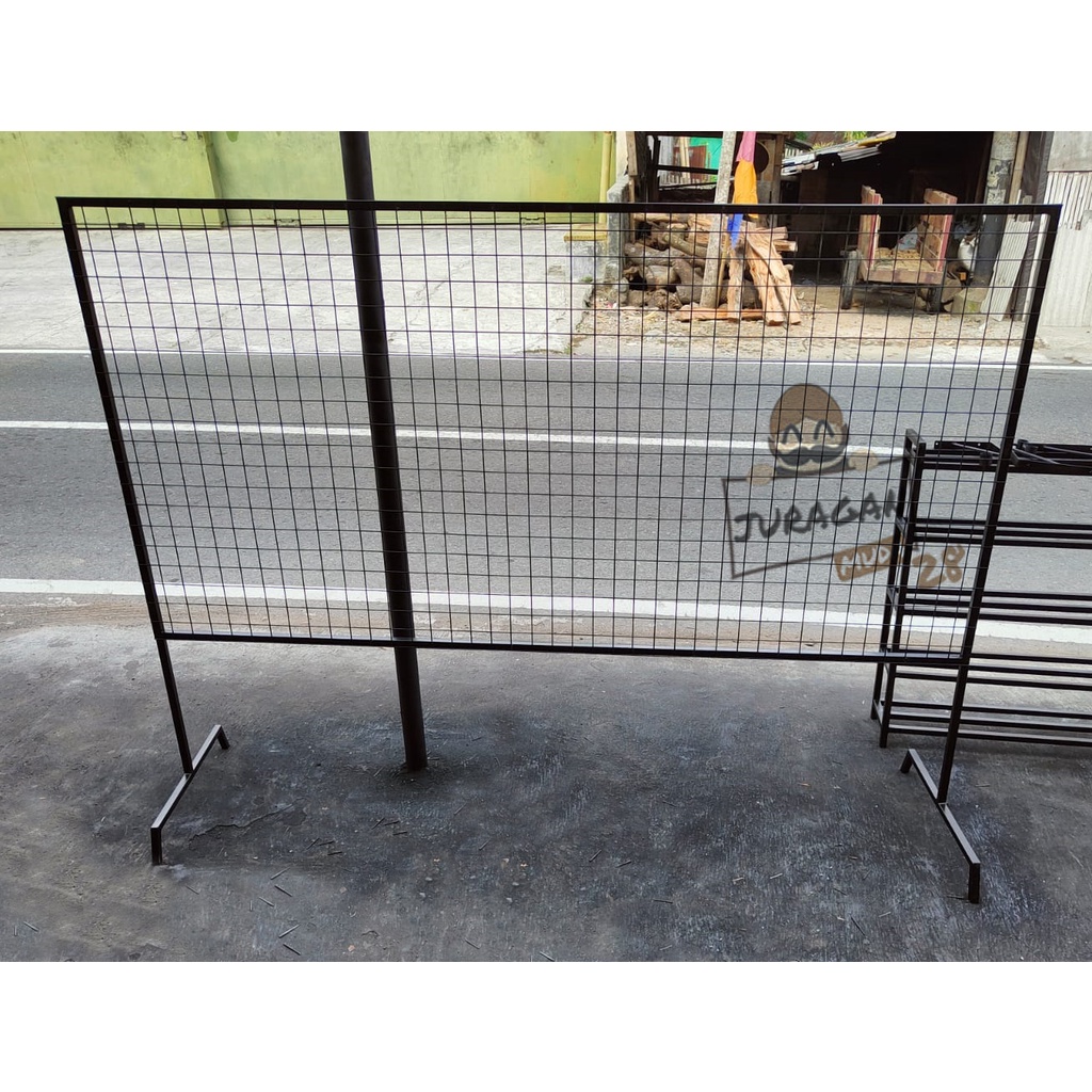 Rak Ram Jaring Besi Dengan Kaki Mundo Fullset 200x100 cm 2x1 meter