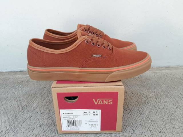 SEPATU PREMIUM BNIB  MADE IN CHINA  WAFFLE DT VANS AUTHENTIC BROWN/GUM