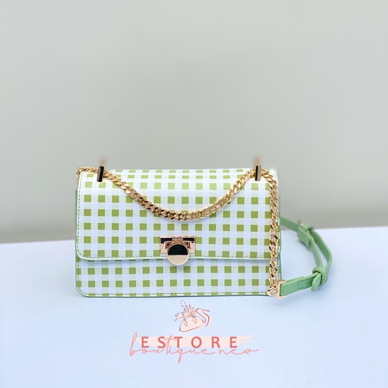 Pdr Gingham Shoulder Bag