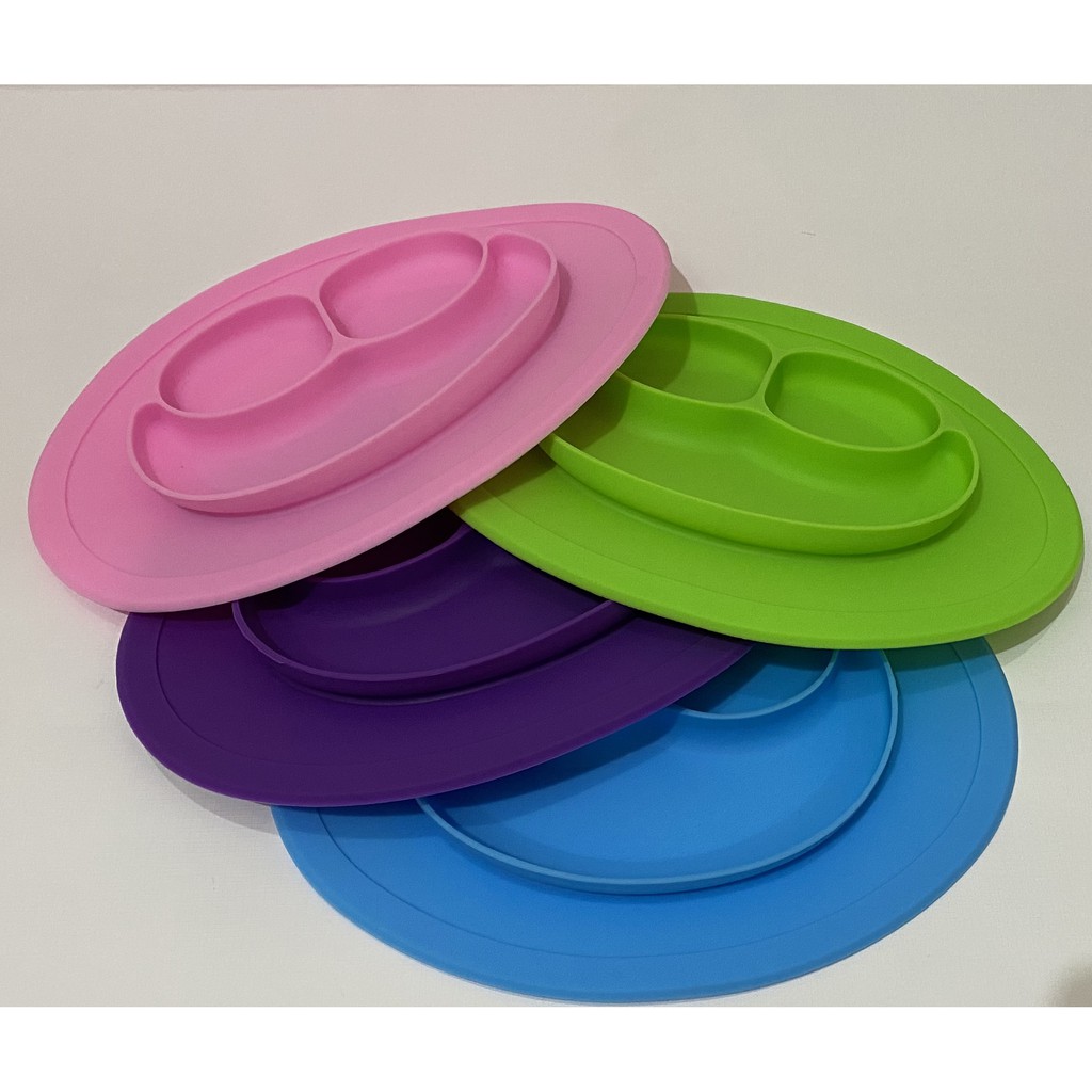 Piring silikon Momo, Silicone Plate Momo, Piring Anak, Piring Senyum, Tempat Makanan anak, BPA Free