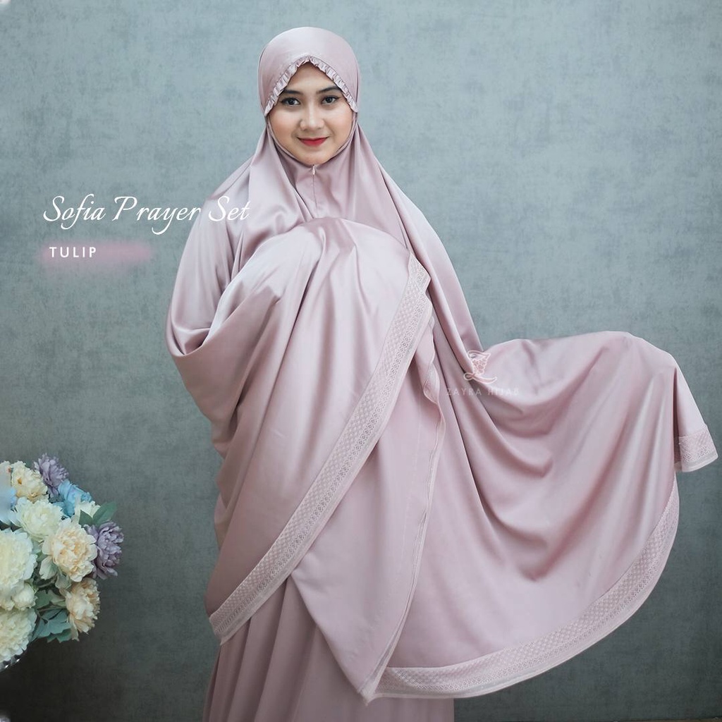 Mukena Sofia Prayer Set Zayra Hijab Original Warna Tulip READY STOK