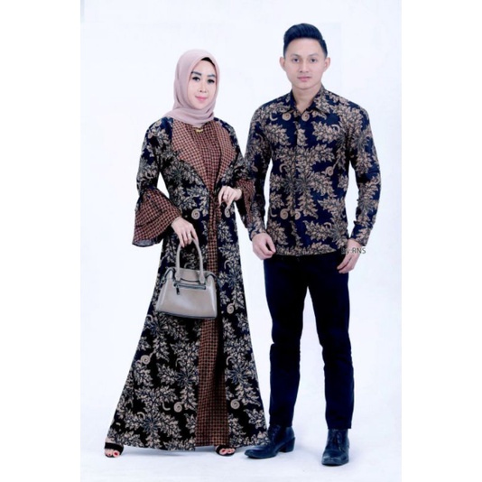 Batik Couple _ Maura Sania Ruffle Batik couple ORI ndoro jowi DNT GARANSI TERMURAH Al size L XL XXL