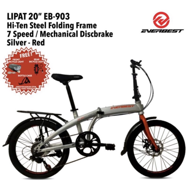 Sepeda lipat Folding bike 20 inch EVERBEST 7speed EB 903 by PACIFIC