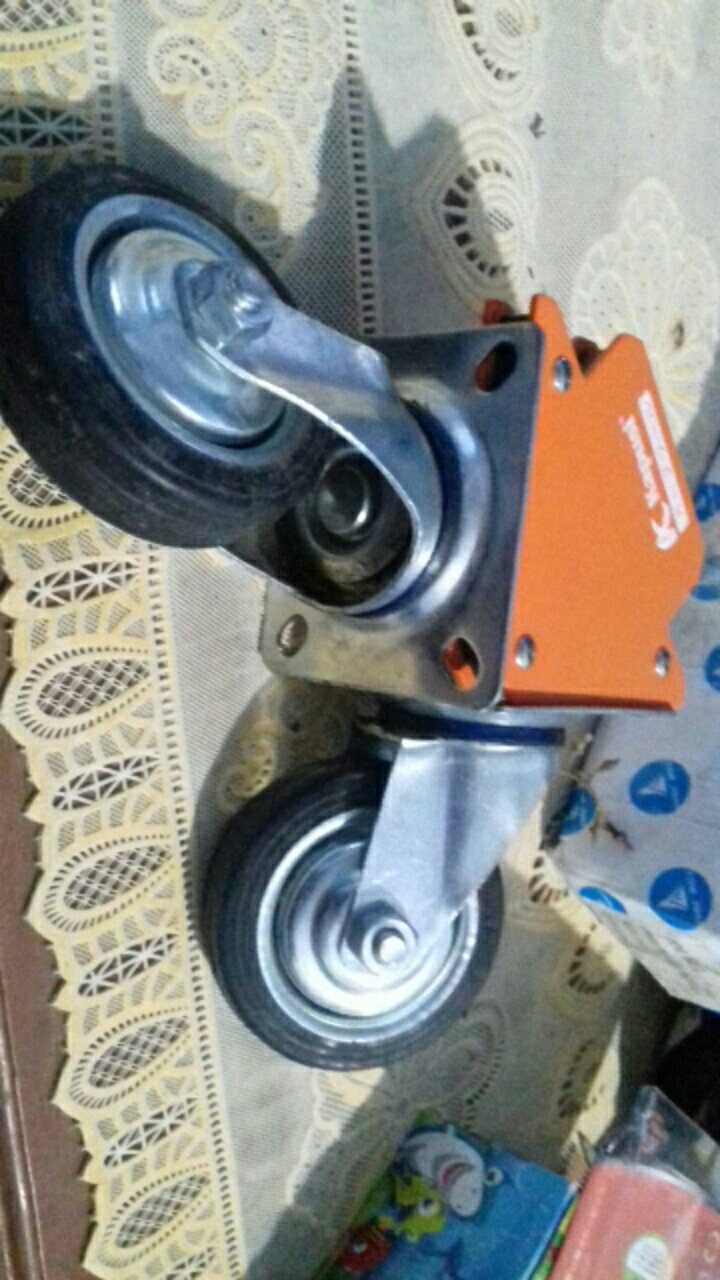 Roda Karet 3” Hidup Swivel Roda Trolley Roda Etalase 75mm Roda Troli