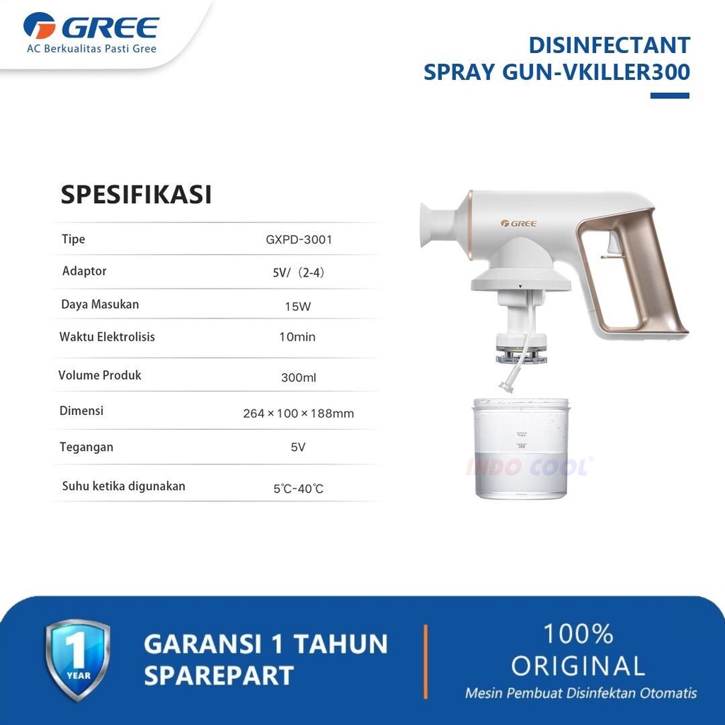 GREE DISINFECTANT SPRAY GUN GDSG-VKILLER300