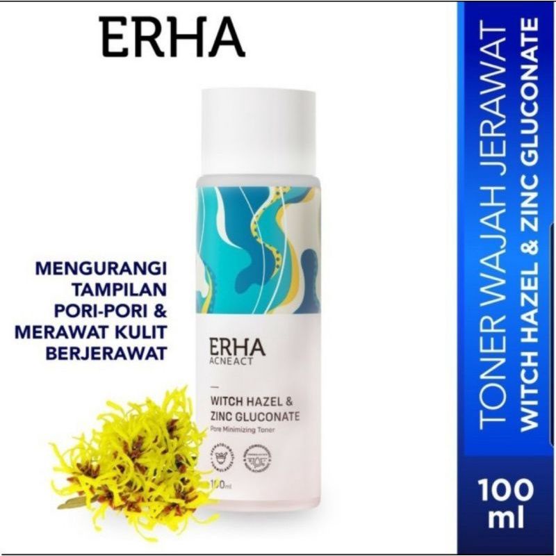 ERHA ACNEACT TONER WITCH HAZEL &amp; ZINC GLUCONATE, CHAMOMILE 100ML