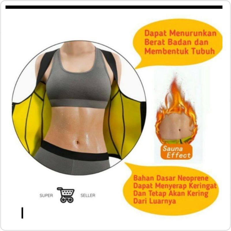 HOT SHAPER SLIMMING VEST ROMPI PEMBAKAR LEMAK PENGECIL PERUT DENGAN BOX