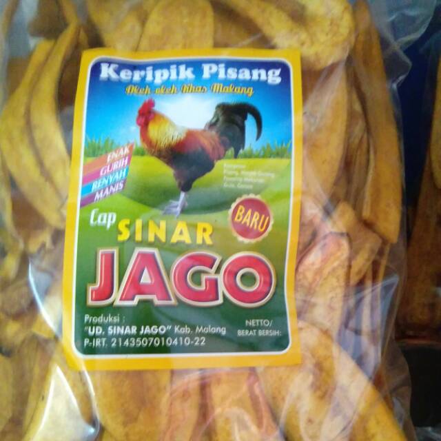 Keripik pisang panjang sinar jago 500 g