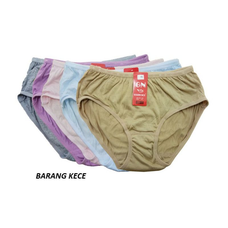 Paket isi 6/12 Pcs CELANA DALAM WANITA GOLDEN NICK 937/939. UK M-L-XL-XXL