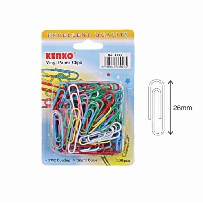 

KENKO PAPER CLIP 3100 COLOR PENJEPIT KERTAS KLIP KERTAS