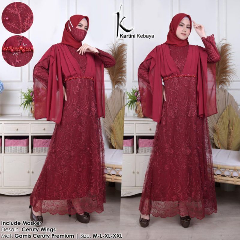 GAMIS SERUTY PREMIUM/GAMIS SELENDANG/GAMIS TULLE TERMURAH