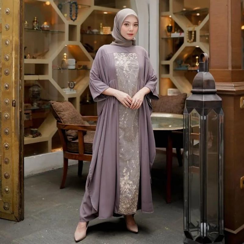 Abaya Saudi Kaftan Azizah / Gamis Hitam / Dress Hitam / Gamis Arab / Abaya Arab