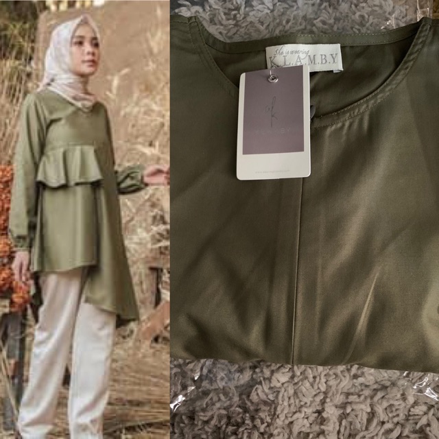 Wearimg klamby tunik plain army size L