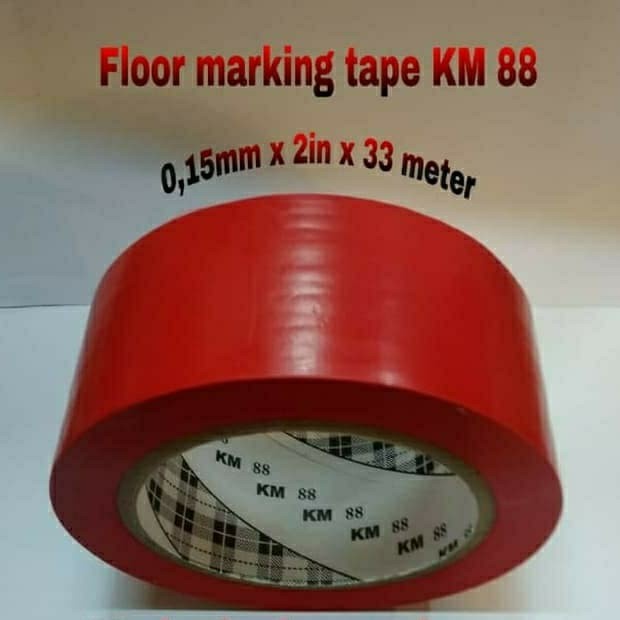 

Hemat Lakban Lantai Bahan Vinil Km Tape Merah 2 In X 33 Mtr Trendi