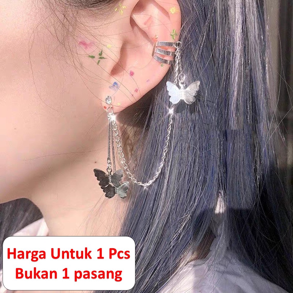 T&amp;Y Anting Tusuk Motif 1202 Anting Fashion Ala Korea Anting Gantung Panjang Gaya Vintage Import