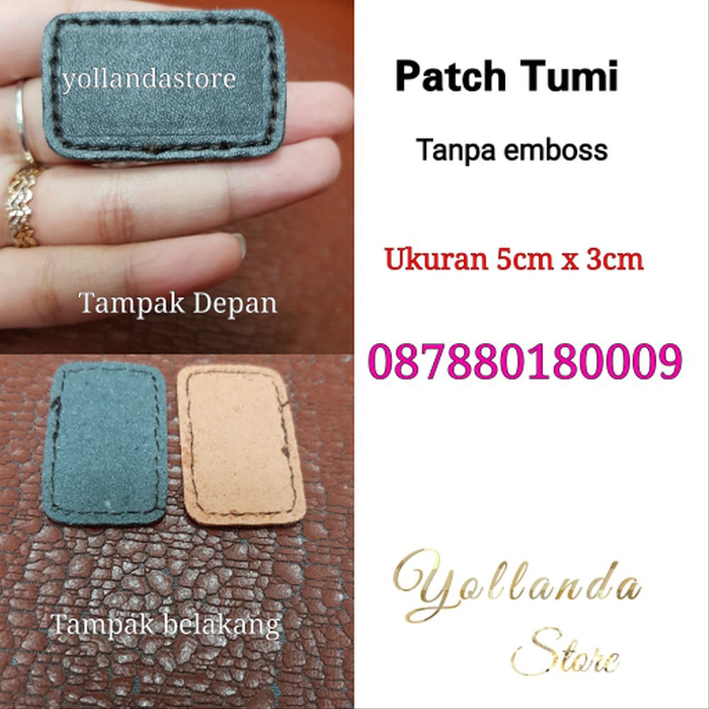 Patch tumi patch monogram tanpa emboss
