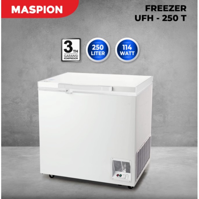 MASPION Chest Freezer UFH-250T / Freezer Box 250 Liter 114 Watt