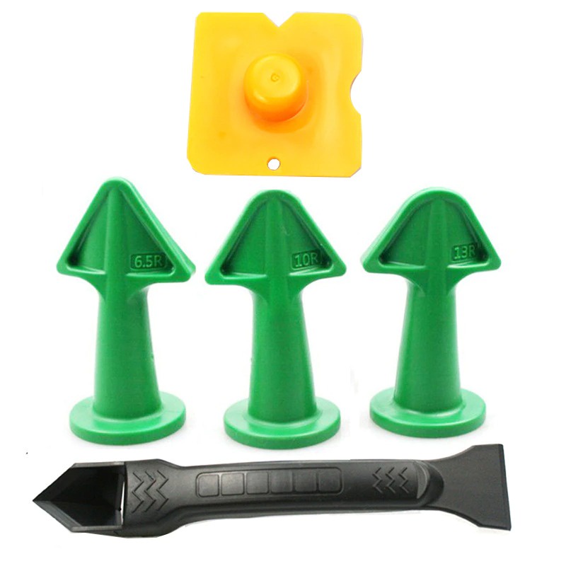 Set Nozzle Kepala Lem Ubin Caulking Finisher Multi Angle Scraper - HG2598 - Green