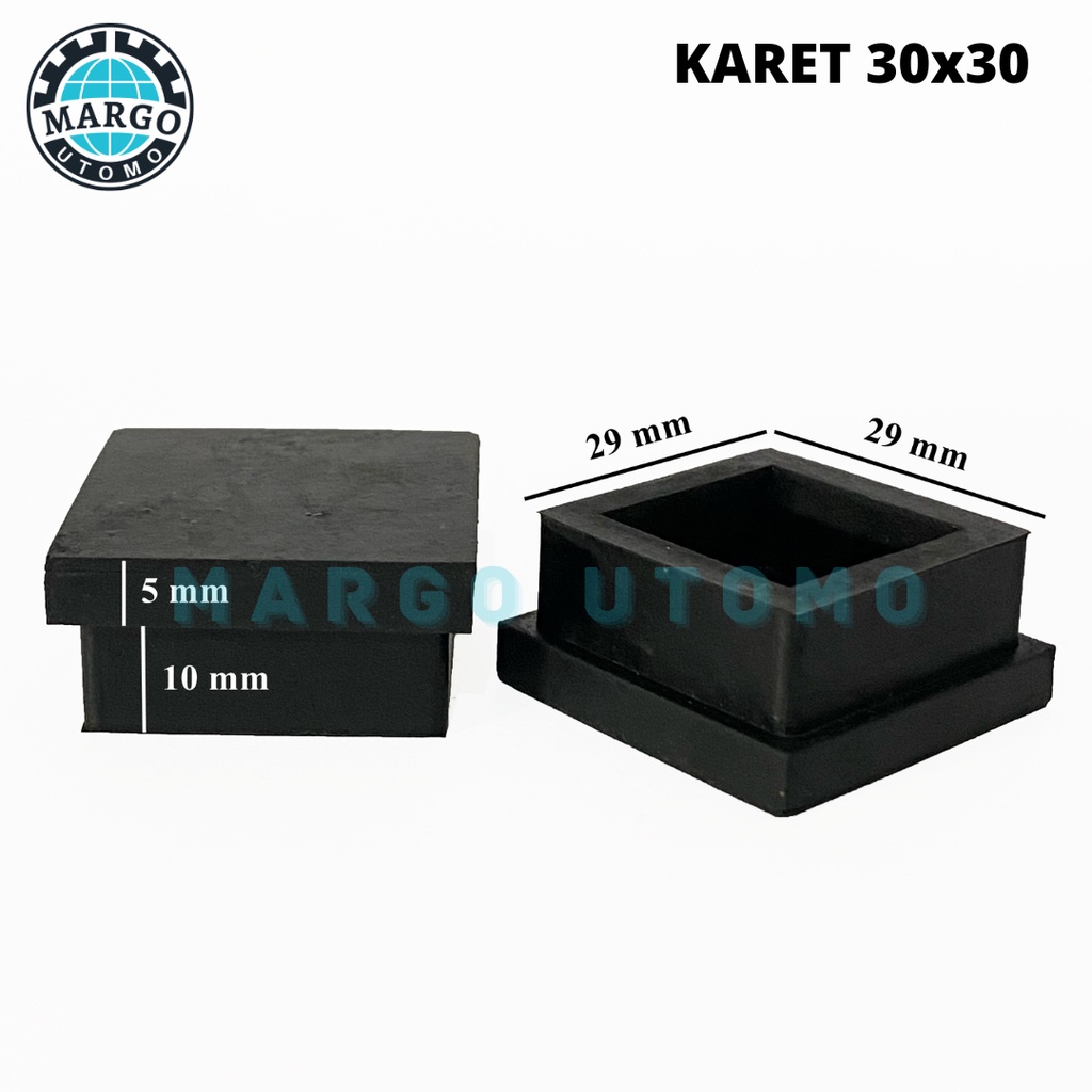 Karet Kaki Kursi Meja Hollow Holo 3x3 30x30 Besi Tebal 1 mm