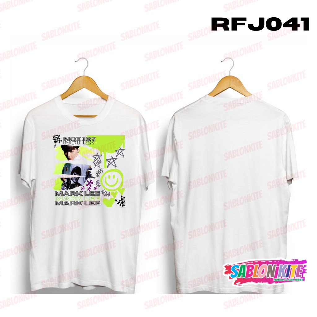 MURAH!!! KAOS NCT 127 MARK LEE STICKER PAINT RFJ041 COMBED 30S