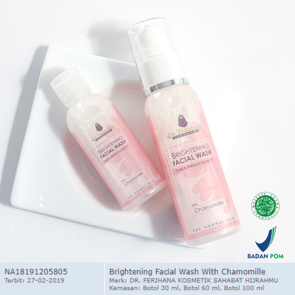 PEMBERSIH WAJAH - FACIAL WASH BRIGHTENING DR. FERIHANA KOSMETIK