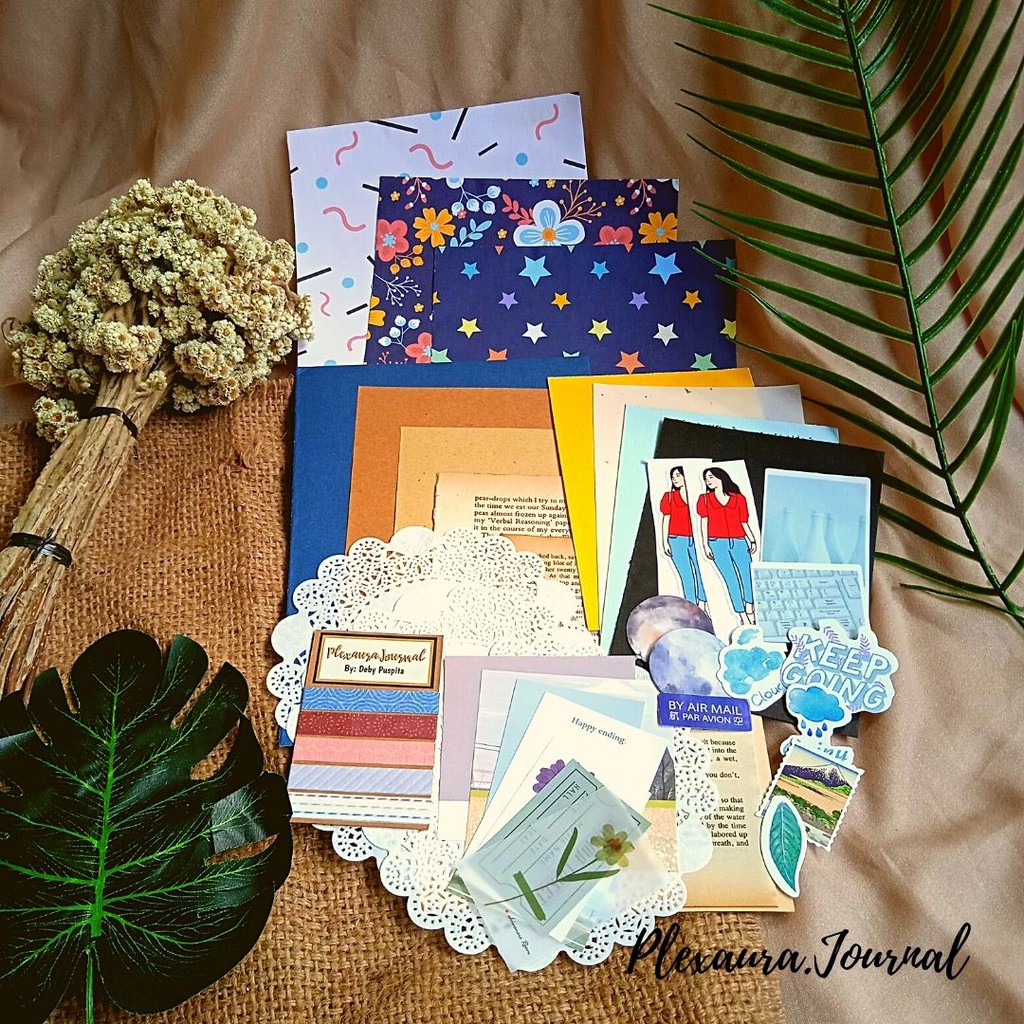 

Bujo Kit scrapbook kit varian blue 21 k plexaura journal Scrapbook bogor