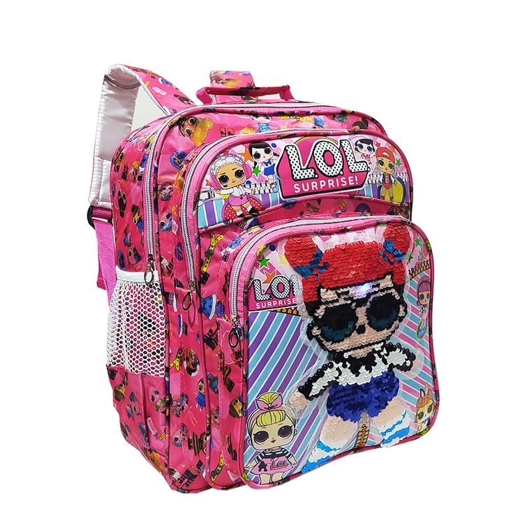 Tas Anak Ransel SEQUIN LOL - Tas Ransel Anak Sekolah SD Usap Karakter LOL