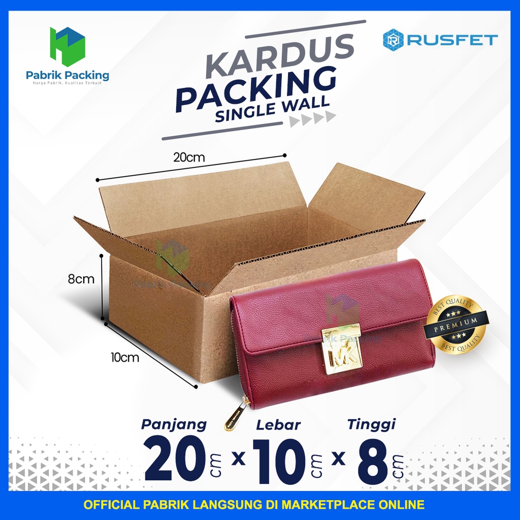 

Kardus Packing | Karton Box Rusfet Polos Kraft Single Wall Size 20x10x8cm Termurah