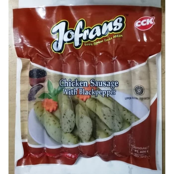 

JOFRANS SOSIS BAKAR AYAM LADA HITAM BLACKPEPPER 500 GR ISI 7