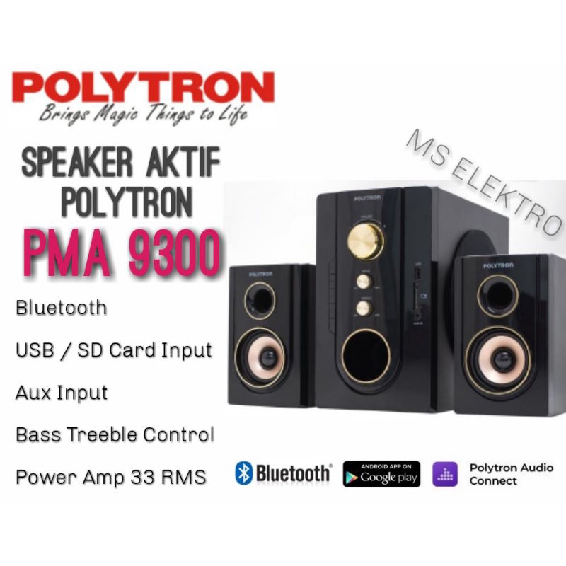 Speaker Aktif Polytron Bluetooth Usb Multimedia PMA 9507 9506 9505 9503 9501 9311 9310 9300-9300