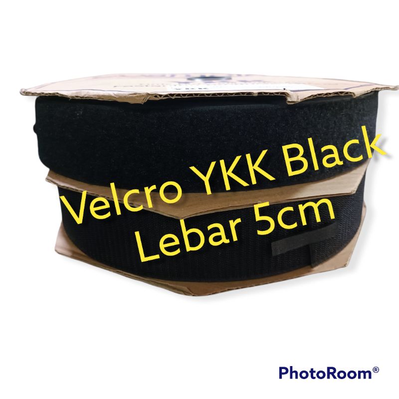 velcro garment bagus setara ykk lebar 5cm black meteran