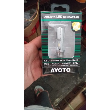 LAMPU DEPAN SEPEDA MOTOR LED MERK AYOTO