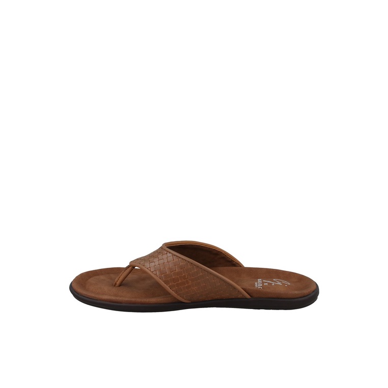 SANDAL JEPIT PAKALOLO PRIA ORIGINAL CASUAL KULIT ASLI COKLAT PB05