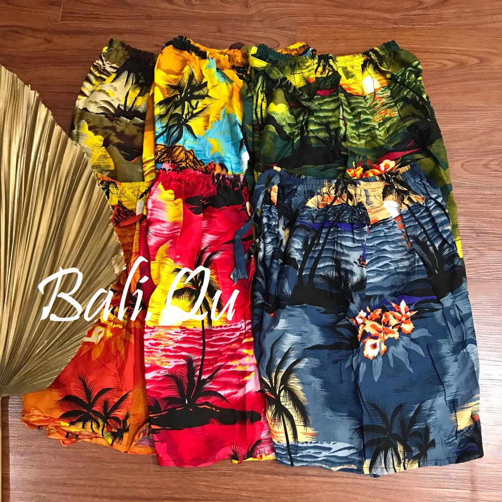  Celana  Pendek Hawai  Bali Kain Rayon Shopee Indonesia