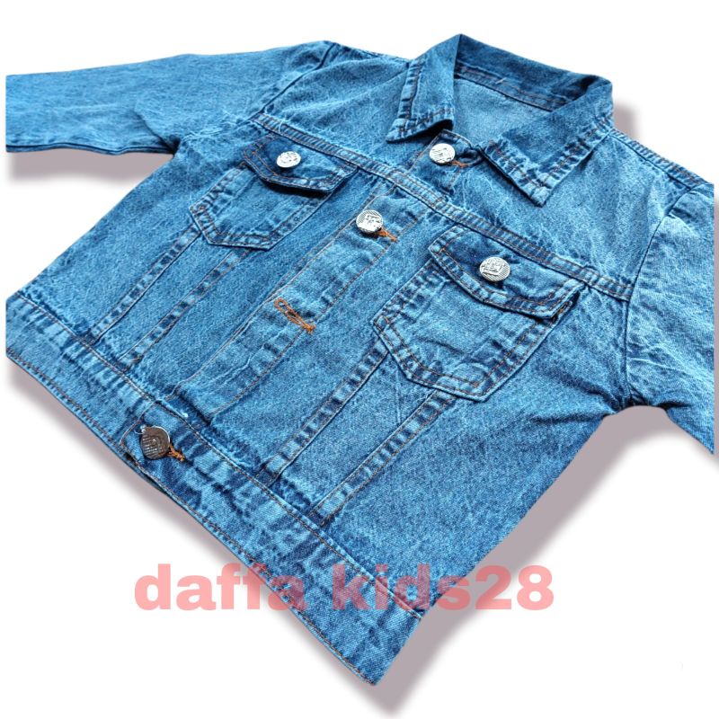 JAKET JEANS ANAK KARAKTER BULU / JAKET LEVIS ANAK PEREMPUAN MOTIF KEKINIAN 2-7 TAHUN